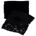 Cotton Half Net Stole- Coal Black